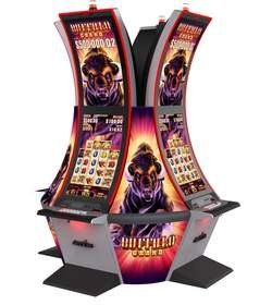 A slot machine with an image of the Aristocrat 42" ARC Complete Monitor KTL420DPA01. GETT Part: LCD-Panel-ARC.