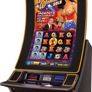 A slot machine with a BALLY V22 Curved monitor PN#217392. GETT Part LCDM1011 on it.