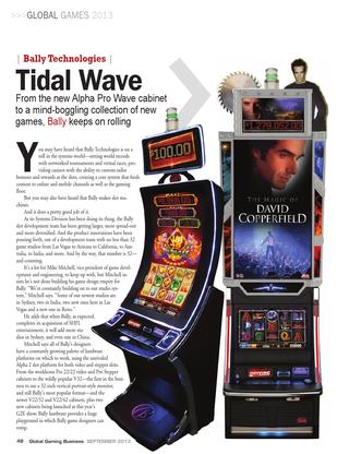 The Bally Wave IDeck Touch Sensor, Bezel Frame TES# 237413. GETT Part 3241 game machine is featured in a magazine.
