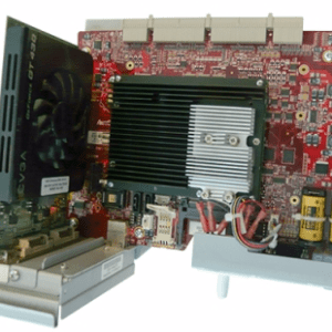 A MK7 ATI Widescreen CPU, Red P/N: 494077-02. GETT Part CPU147 with a processor and a motherboard attached to it.