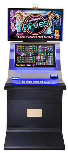 A slot machine with a game on it.