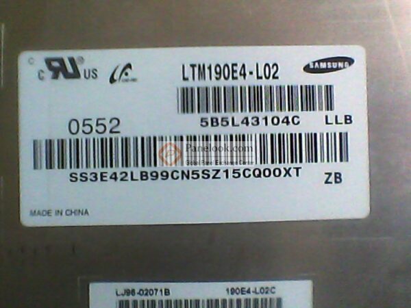 Samsung LCD Panel 19", LTM190E4-L02. GETT Part LCD Panel-100