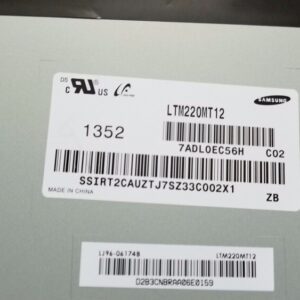 The back of a LCD Panel 22", LTM220MT12, Samsung, for PAD22AOESXP-12, WMS laptop with a label on it.