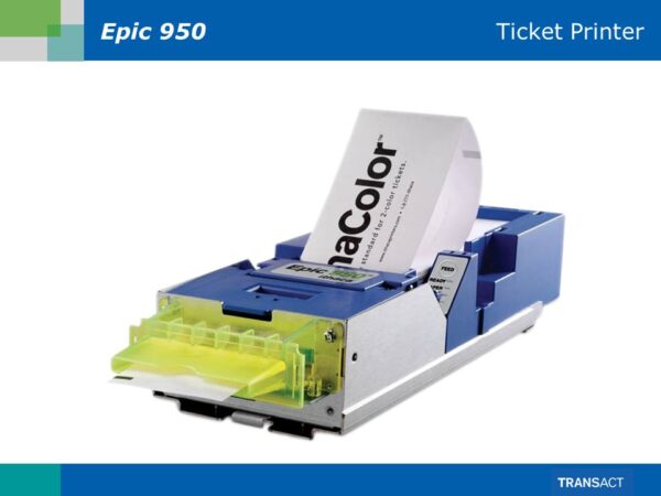 TRANSACT Epic 950 Slot Machine Thermal Ticket Printer 950L-RS232. GETT Part Ticket100.