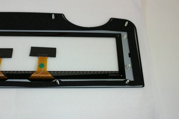 A black and silver frame with a glass window.
