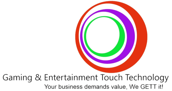 A logo with colorful circles.