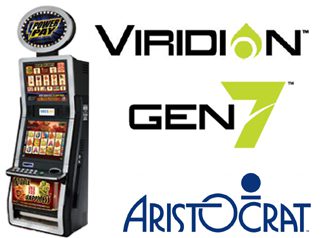 A slot machine with the words Aristocrat Video Card for Viridian Game 9500GT . GETT Part VCard102.