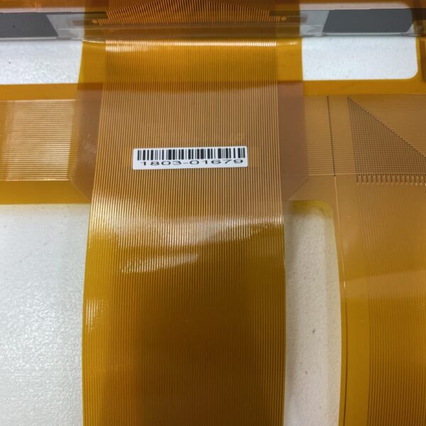 A yellow 23" PCT for IGT Axxis Lower Monitor Touch Sensor PN# 017X0493-001. GETT Part 3219 with a barcode on it.