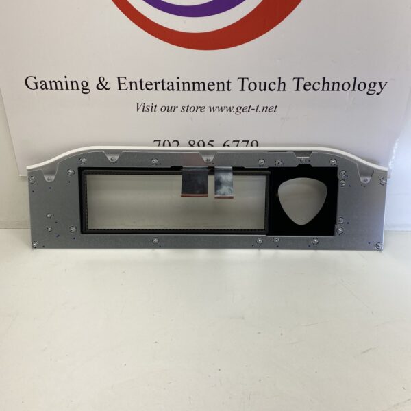 The 23" PCT for IGT Axxis Lower Monitor Touch Sensor PN# 017X0493-001. GETT Part 3219 logo is on the side of a cabinet.