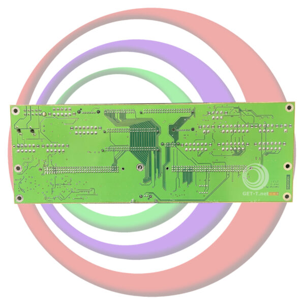 A green Motherboard for IGT S2000 Enhanced Bar Top IGT P/N: 75909100 Rev A. GETT Part BPLN103 with a circle in the middle.