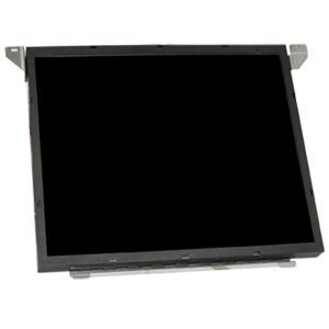 A black 19" LCD Upright Serial Touch Monitor on a white background.