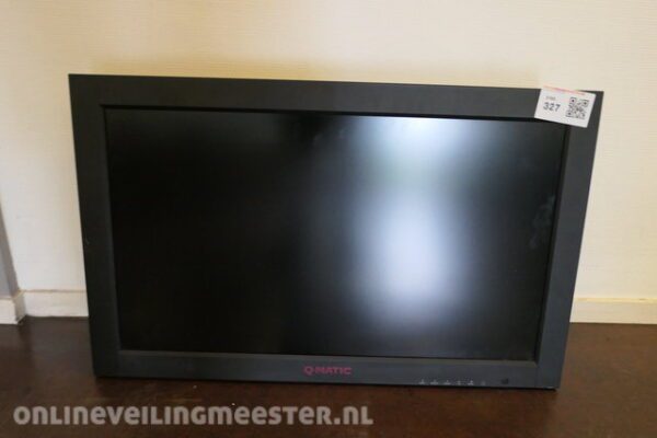 A 32" Kortek LCD Monitor, Refurbished- Cleaned and Tested. Part KT-LS32WT. Comes in Kortek Box with Packing, sitting on a table next to a wooden floor.