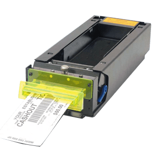 A Future Logic Printer, GEN 1. GETT Part Printer109 with a yellow tag attached to it.