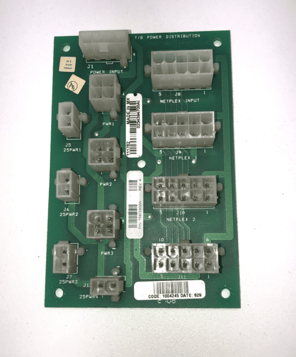 A IGT AVP Netplex Power Distribution Board with a number of wires on it. GETT Part BPLN119.