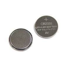 A pair of CR2335 3 Volt Lithium Coin 1 Batteries GETT Part BTRY102 on a white background.
