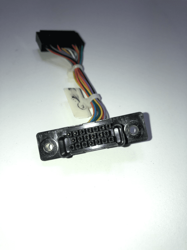 A small piece of wire with a connector attached to it, called the JCM Cable for WBA and UBA Bill acceptor. Fits Aristocrat Games. GETT Part BV161.