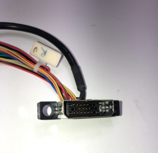 A Bill Validator Harness and multi connector for use with JCM IVizion model. Fits Bally Games. New. GETT Part BV250 with wires attached to it.