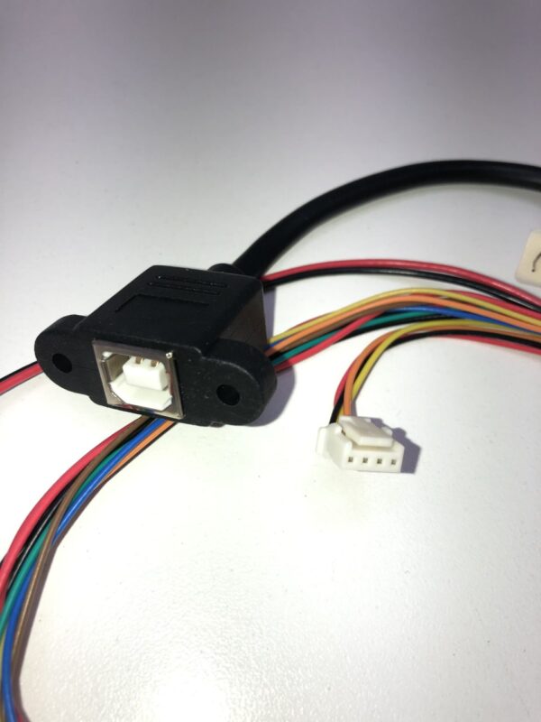 A Bill Validator Harness and multi connector for use with JCM IVizion model. Fits Bally Games. New. GETT Part BV250 with wires attached to it.