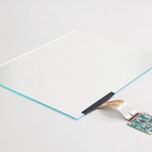 A square piece of glass with a 19" CRT Touch sensor GETT Part CPM2286A on it.