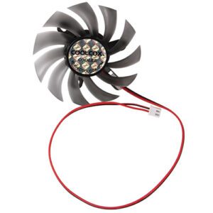 A GT430 Replacement Fan 75x75x10, 12VDC @ 0.35A, 2 Wire with a wire attached to it.