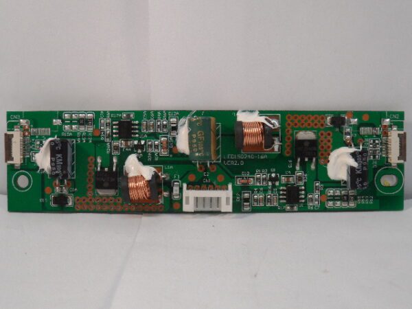 A green BACKLIGHT INVERTER BOARD - 20" / 22" . GETT Part INVT241 with electronic components on it.