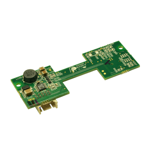A small JCM UBA PCB Interface Assembly with a microcontroller on it.