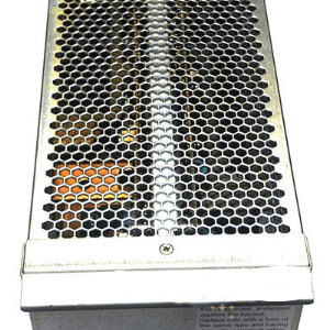 A metal box with a Konami KV2 Slant power supply and a metal cover on it.