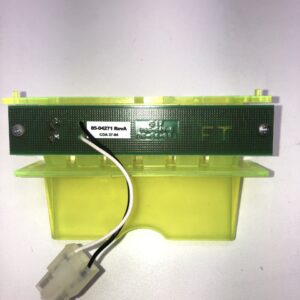 Nintendo Ticket Printer Bezel with Light Bar. Yellow Plastic, New. Part 85-04271 Rev A. Limited availability, Legacy Part. New old Stock. GETT Part Ticket116