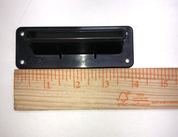 A Ticket Printer Bezel, Black plastic handle on a ruler. Misc Part. New old Stock. GETT Part Ticket118