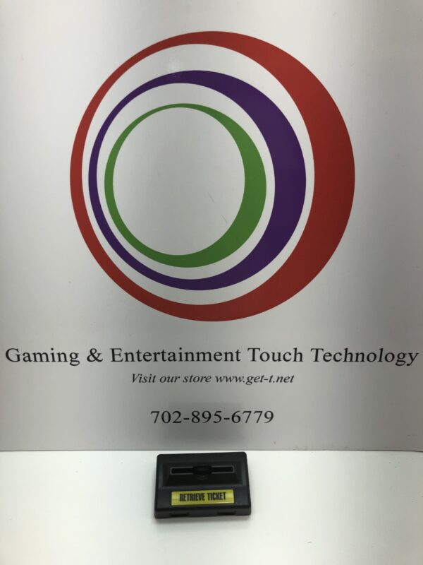 Gaming & entertainment Retrieve Ticket Bezel with Lit unit, Machine Harness and Connector logo.