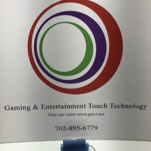 Gaming & entertainment touch technology Blue Ticket Printer Bezel logo.
