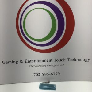 A sign that says Light Blue Plastic bezel with cable/ connector for Ticket Printer. See pics. GETT Part Ticket133 gaming and entertainment touch technology.