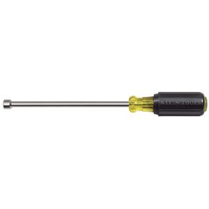 A 1/4" & 5/16" Klein Magnetic Nut Driver with a yellow handle on a white background. GETT Part Tool 103.