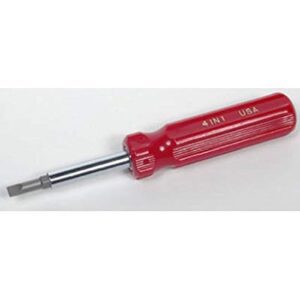 A 4in1 Screwdriver with a metal handle. GETT Part Tool105.