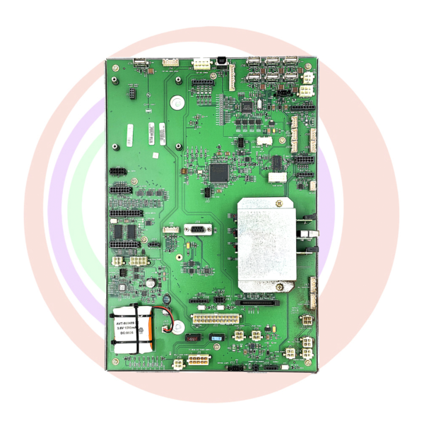 A green IGT 3.0 AVP BackPlane with a lot of electronics on it, IGT Part: 75832000W. GETT Part BPLN121.