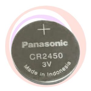 CR2450 Coin Cell Battery 3V 620mAh 24.5mm dia, 5mm h. GETT Part BTRY104