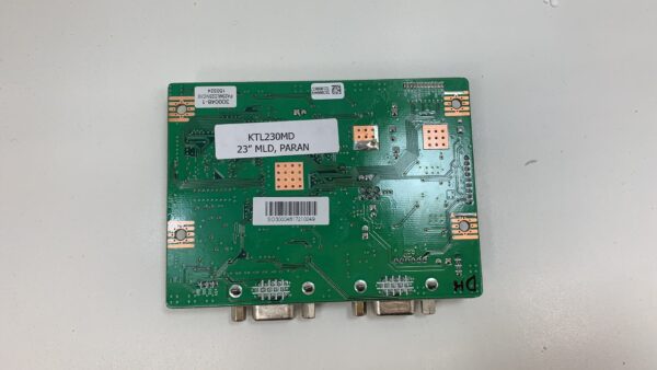 A green AD Board 23", KTL230MD, PARAN, MLD, IGT. GETT Part ADB110 with two connectors on it.