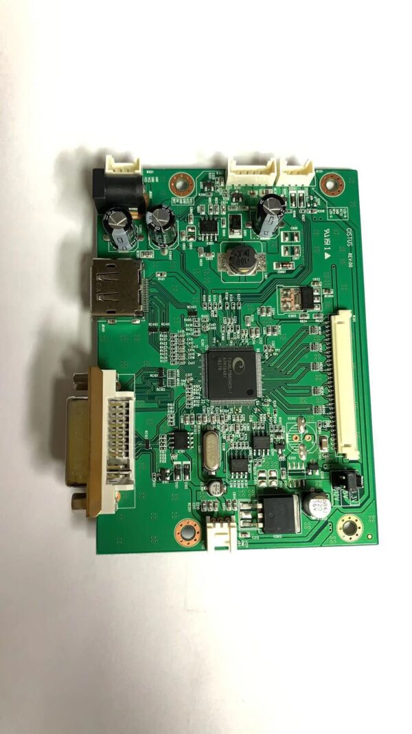 A green circuit board with many different components. Product Name: ADB242