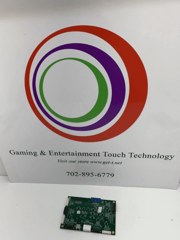 A sign with a Bally Alpha 2 Pro Slot Machine Part - Logic Controller/driver board. GETT Part Board102.