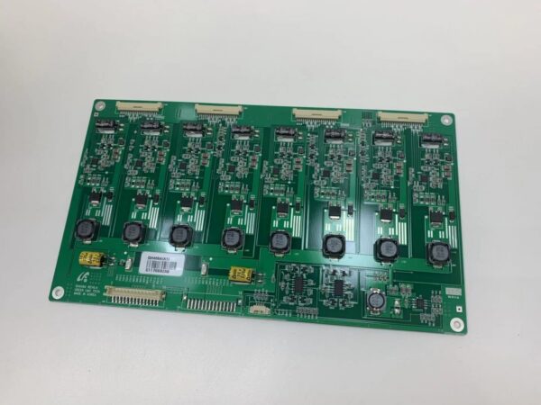 A green Kortek GH409A(A1),24V,V0.4 Inverter for KTL200MD-01 circuit board with many small black and white chips.