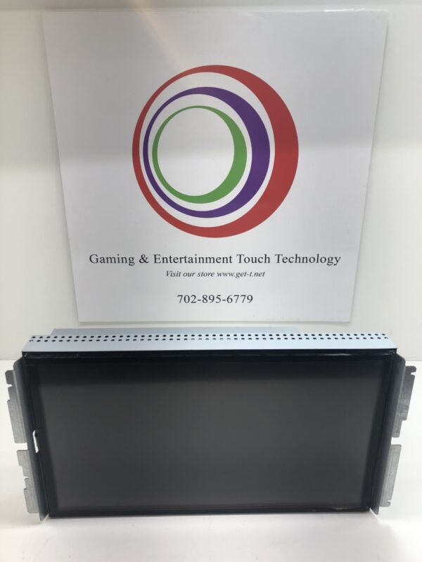 A 20" Tatung LCD Touch Monitor with a logo on it. Model 202914, Part L20XX. Fits Bally M9 Cabinet. Includes 3M Touch System. Refurbished. GETT Part LCDM238