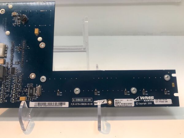 A WMS BB1 20-Line, 5-Digit, 7-sec Display Board (6779-018026-01-00). GETT Part LED117 with a lot of electronics on it.