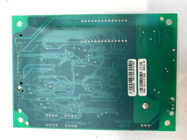 A green IGT Display Controller, VFD Display IGT S2000 Upright pcb board on a white surface.