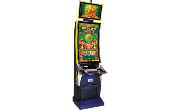 A slot machine with the IGT Crystal Core Touch Panel, 1 Button, Black, P/N: 81510804 Rev B. GETT PART 3280 screen.