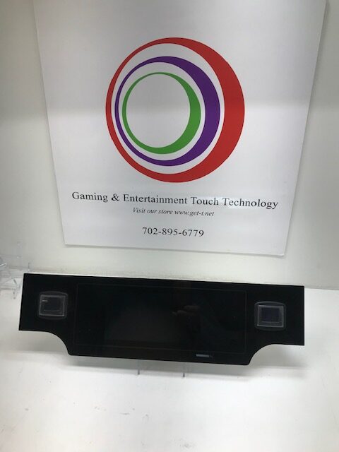 A black IGT Crystal Core Touch Panel with a circular logo on it.