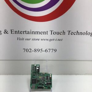 A small JCM CPU board 8M flash for JCM UBA10 JCM Part 130799 with the words entertainment touch technology on it.