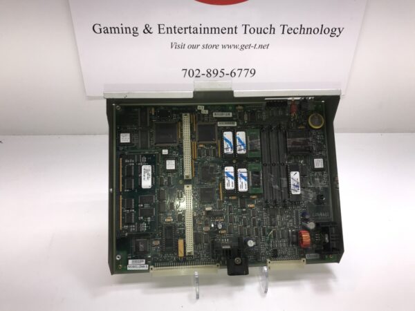 An IGT GameKing CPU board with the words gaming and entertainment technology.