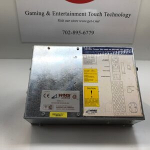 A box with a sign on it that says WMS BBII Power Supply, WMS Part A-018396-01-01 and GETT Part PSUP188.