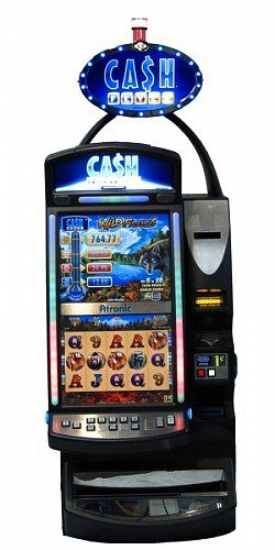A slot machine with the Atronic E-Motion MPU. Atronic Part 6502526/01/06. GETT Part MPU108 on it.