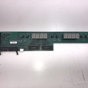 A small Bally S9000 Seven Segment Credit/ Win Meter Board with a number of buttons on it.